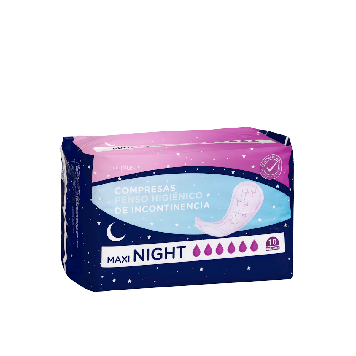 Compresa de incontinencia night maxi Deliplus sin alas – Mercadona – صورة إعلانية للمنتج