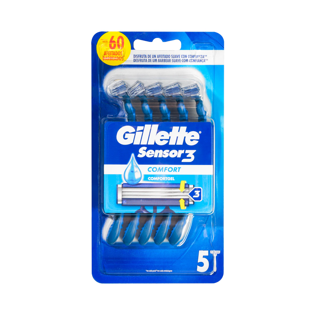 Maquinillas de afeitar desechables Gillette Sensor Comfort 3 hojas – Mercadona – صورة إعلانية للمنتج