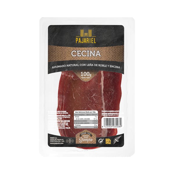 Imagen de Cecina ahumada natural Embutidos Pajariel lonchas