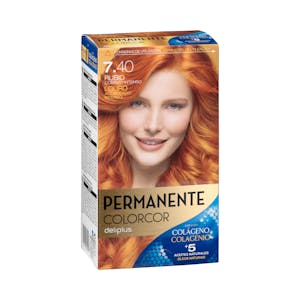 Coloración permanente 7.40 rubio cobrizo intenso Colorcor