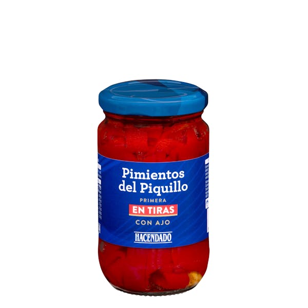 Pimientos del piquillo en tiras con ajo Hacendado