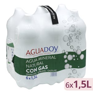 Agua mineral con gas grande Aguadoy