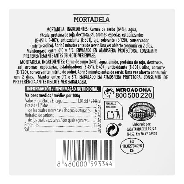 Mortadela Hacendado lonchas