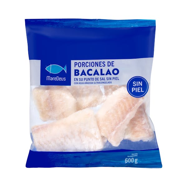 Porciones de bacalao sin piel MareDeus ultracongelado