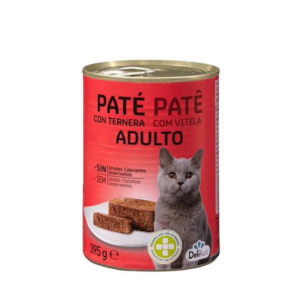 Paté gato adulto Delikuit con ternera