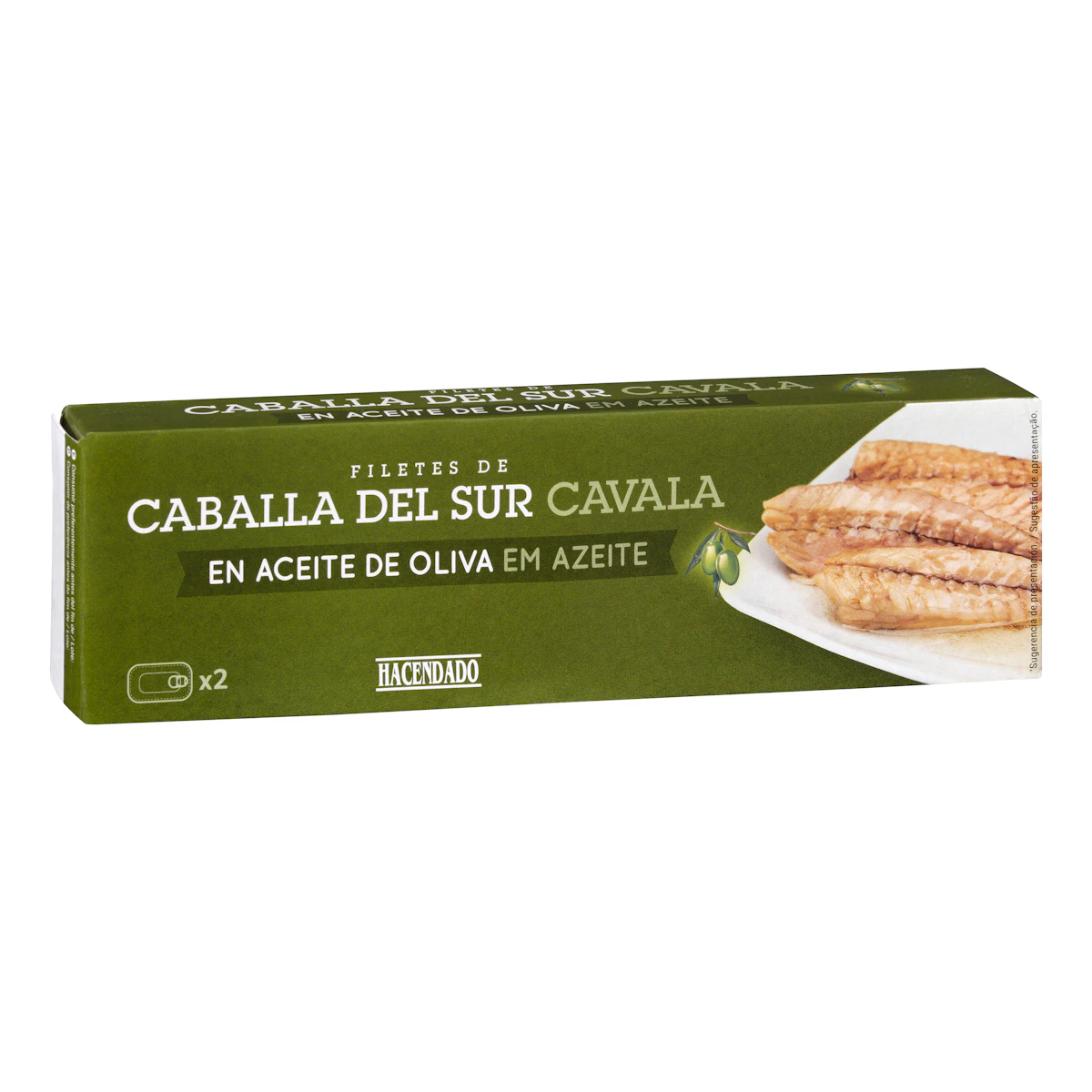 Filetes de caballa del sur en aceite de oliva Hacendado – Mercadona – صورة إعلانية للمنتج