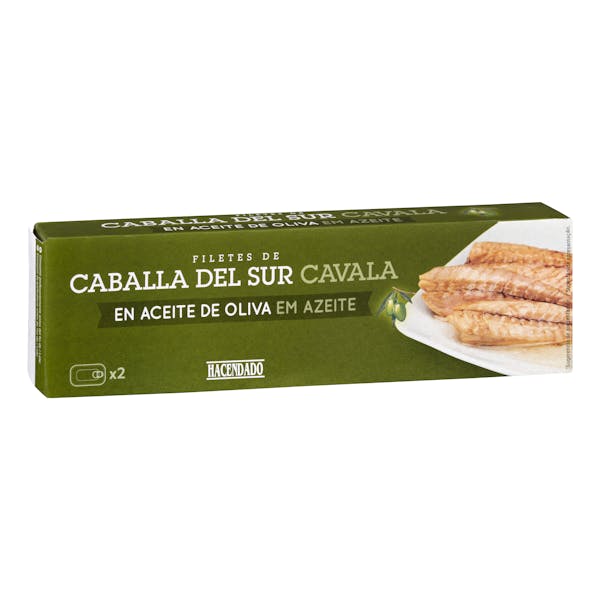 Filetes de caballa del sur en aceite de oliva Hacendado