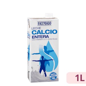 Leche entera calcio Hacendado