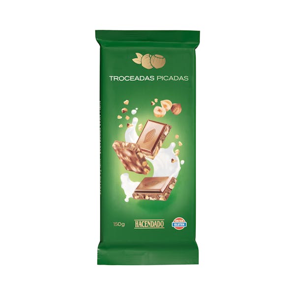 Imagen de Chocolate con leche Hacendado avellanas troceadas