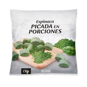 Espinaca picada en porciones Hacendado ultracongelada