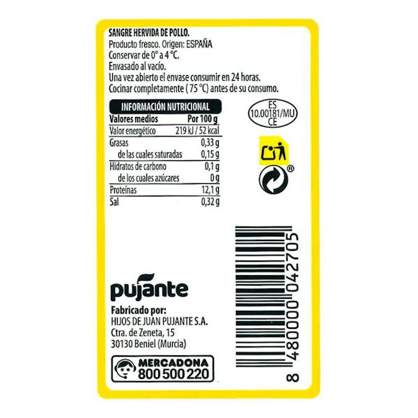 Etiqueta / ingredientes