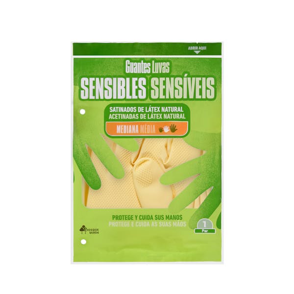 Guantes de látex Bosque Verde talla mediana