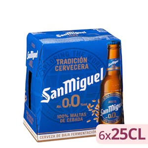 Cerveza 0,0% sin alcohol San Miguel