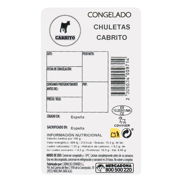 Chuletas de cabrito congeladas