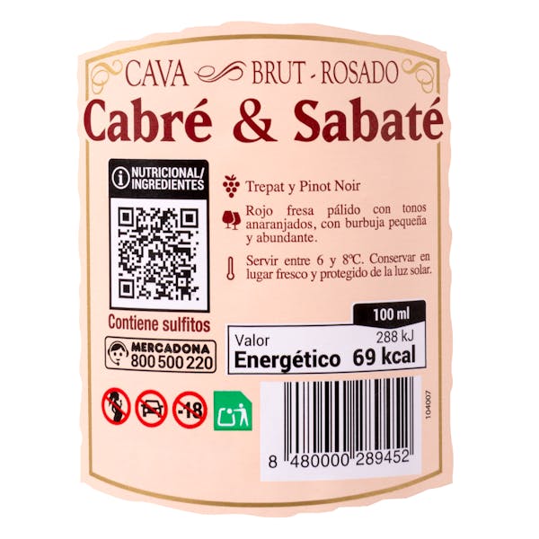 Cava brut rosado Cabré & Sabaté