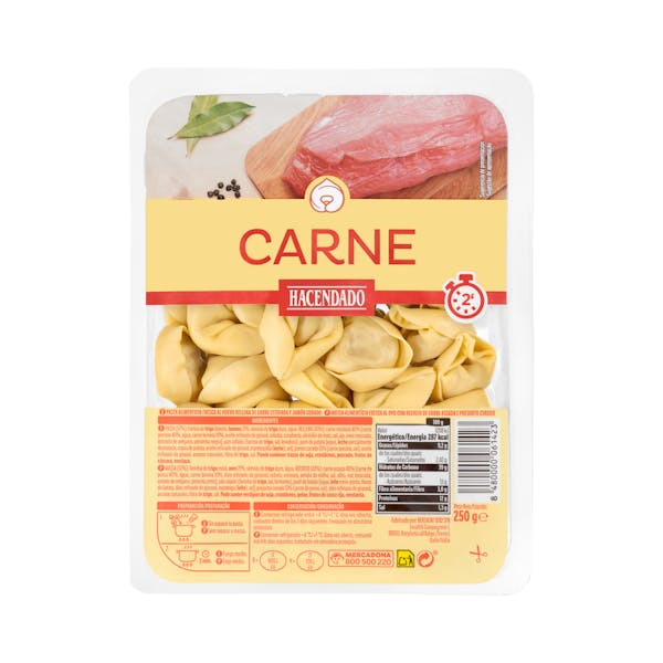 Imagen de Pasta fresca tortellini rellena de carne Hacendado