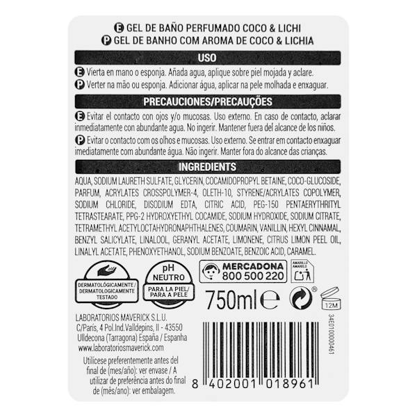 Etiqueta / ingredientes