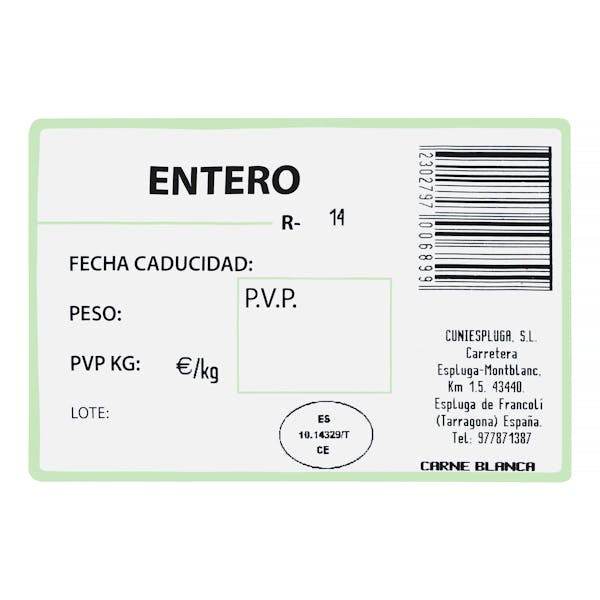 Conejo entero