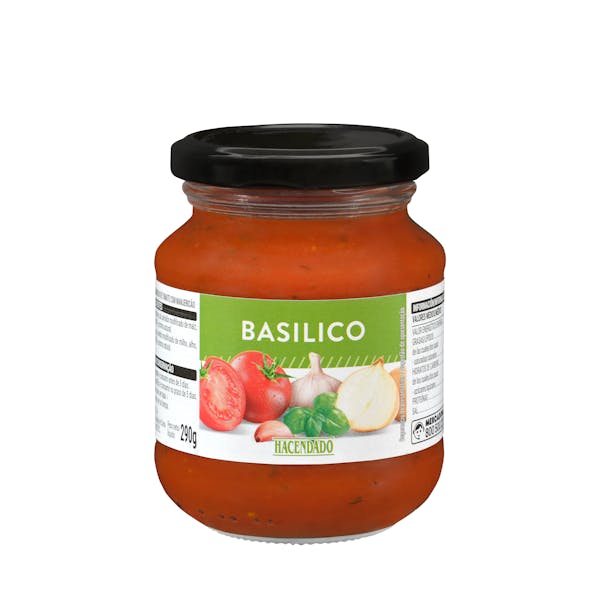Salsa de tomate Basilico con albahaca Hacendado