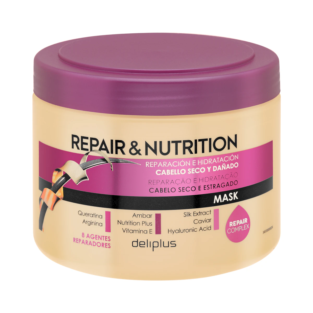 Mascarilla Repair & Nutrition Deliplus cabello seco y dañado – Mercadona – صورة إعلانية للمنتج