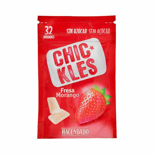 Chicles gragea fresa sin azúcar Hacendado