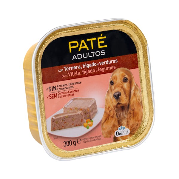 Paté perro adulto Delikuit con ternera, hígado y verduras