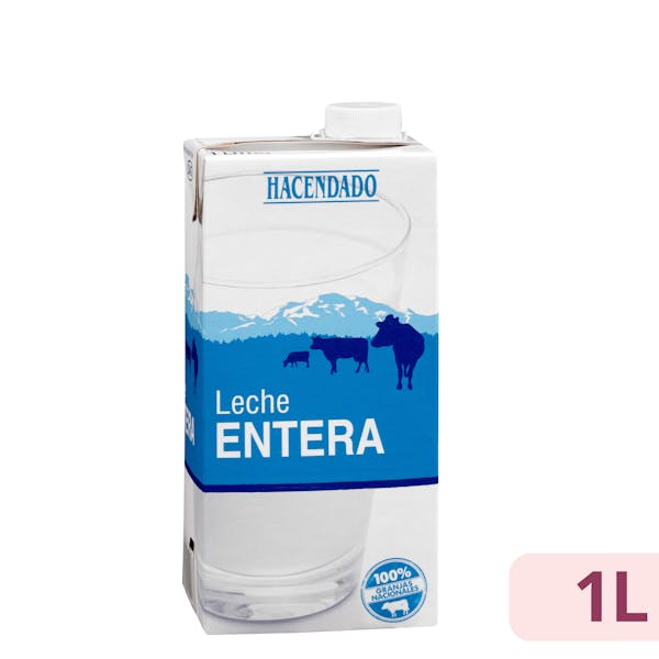 Leche entera Hacendado
