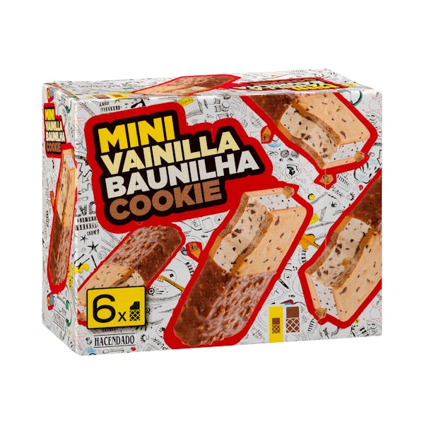 Imagen de Helado mini sándwich vainilla y cookie Hacendado