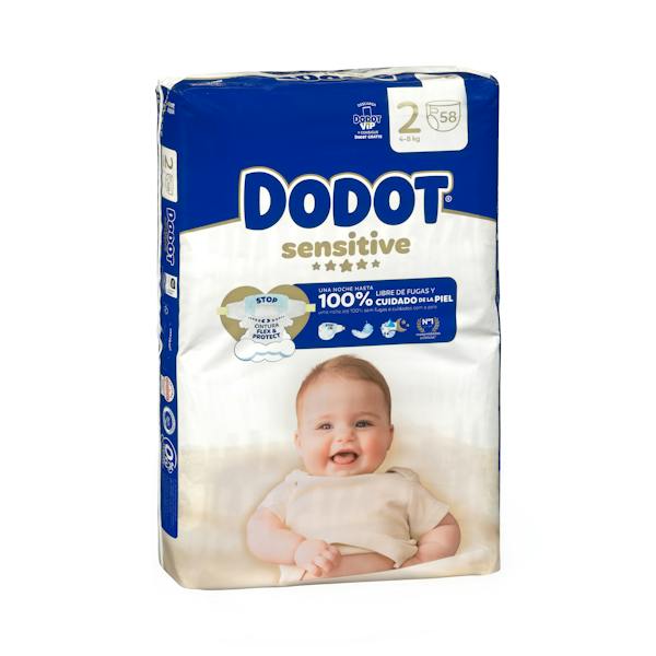 Pañales bebé talla 2 Dodot Sensitive de 4-8 kg