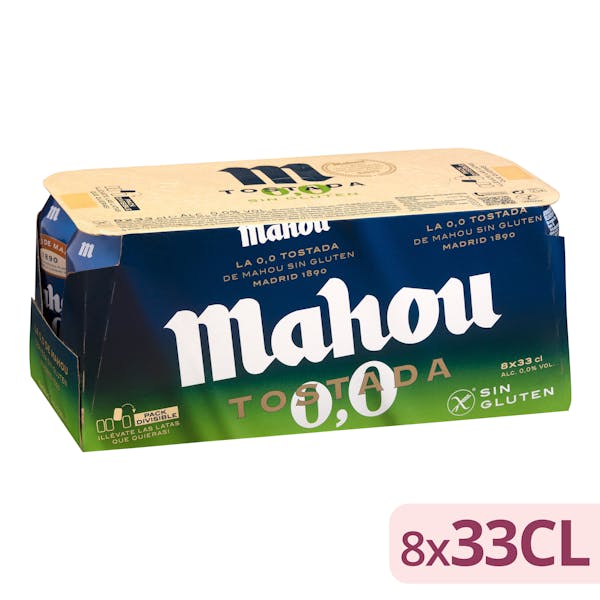 Cerveza sin gluten Mahou 0,0% sin alcohol tostada