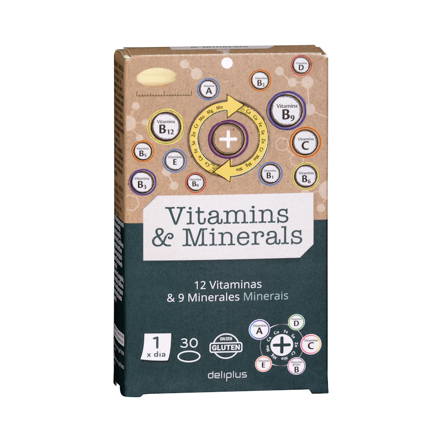 Comprimidos Vitaminas y Minerales Deliplus – Mercadona – صورة المنتج