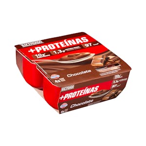 Natillas con chocolate +Proteínas Hacendado 1,3 g m.g 10 g proteínas