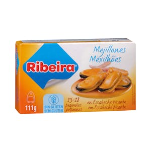 Mejillones en escabeche picante Ribeira pequeños