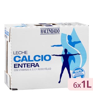 Leche entera calcio Hacendado