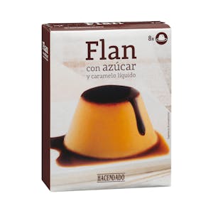 Preparado en polvo flan Hacendado