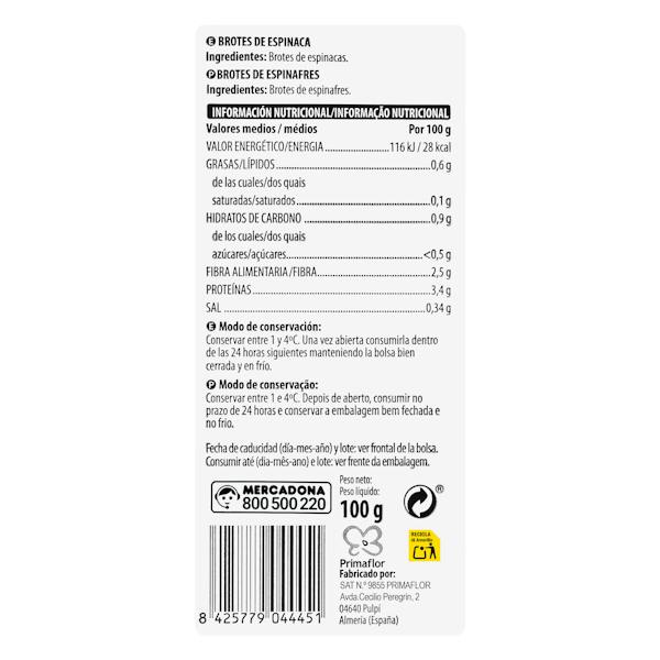 Etiqueta / ingredientes