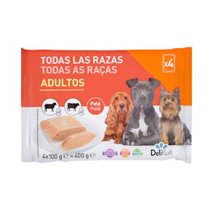 Paté perro adulto Delikuit con ternera y cordero