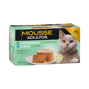 Mousse con lenguado y salmón gato adulto Delikuit