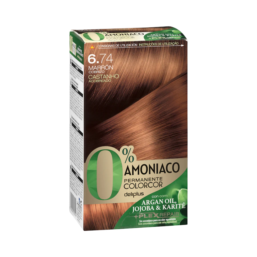 Coloración permanente 0% amoníaco 6.74 marrón cobrizo Colorcor – Mercadona – صورة المنتج