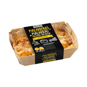 Macarrones con queso y bacon Hacendado gratinados