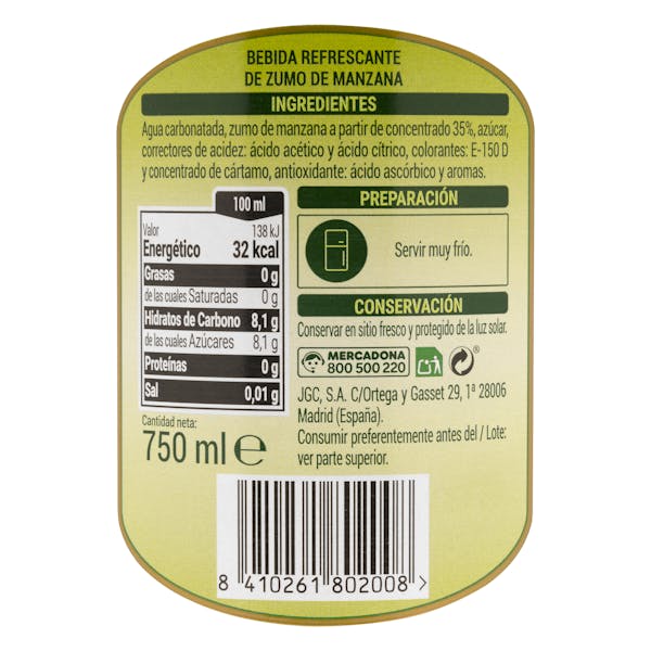 Bebida zumo de manzana El Lagar sin alcohol