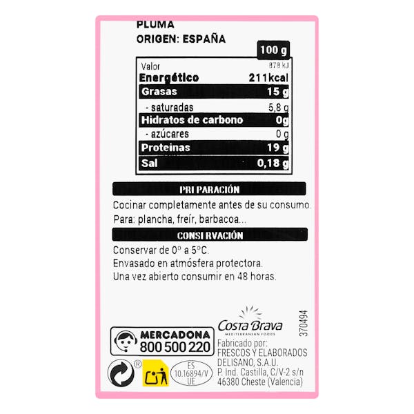 Pluma de cerdo