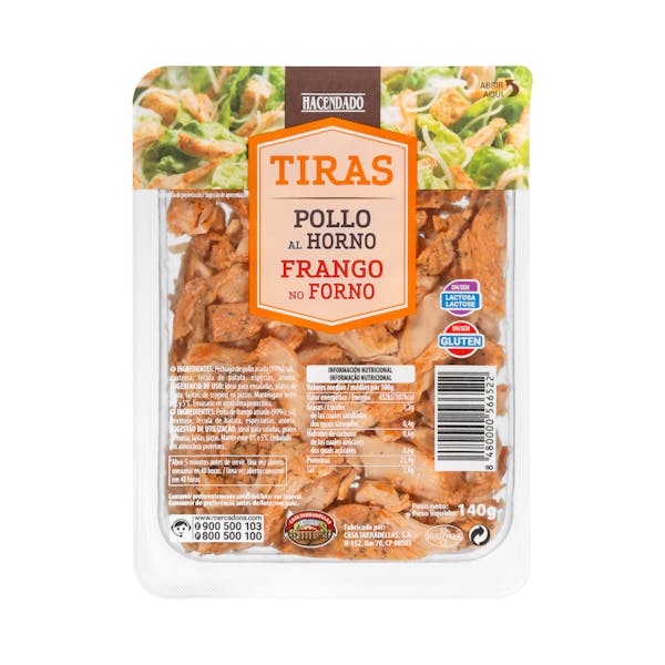 Tiras de pechuga pollo al horno Hacendado