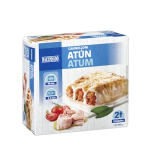 Canelones de atún con bechamel Hacendado ultracongelados