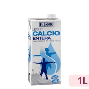 Leche entera calcio Hacendado