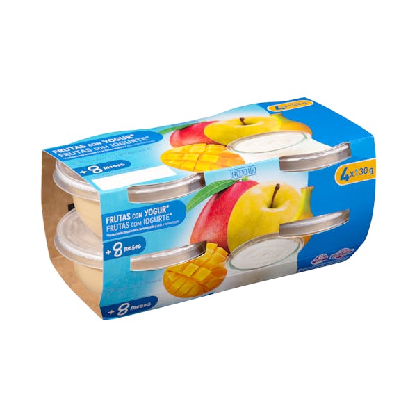 Papilla tres frutas con yogur Hacendado +8 meses