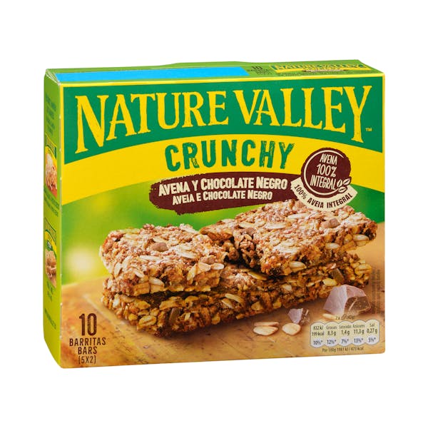 Barritas de avena Crunchy Nature Valley con chocolate negro