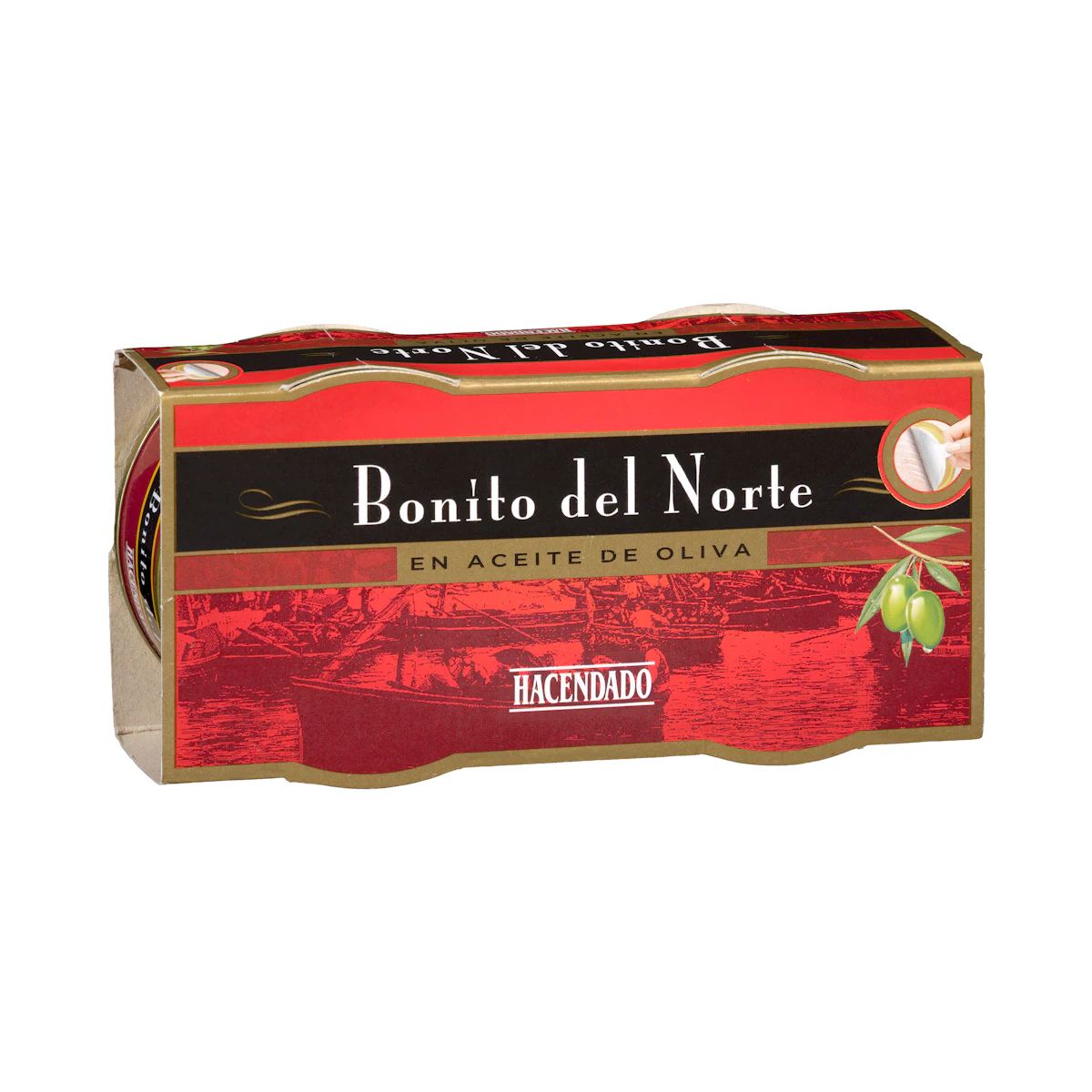 Bonito del norte en aceite de oliva Hacendado – Mercadona – صورة إعلانية للمنتج