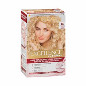 Coloración permanente 10 rubio muy claro Excellence Creme