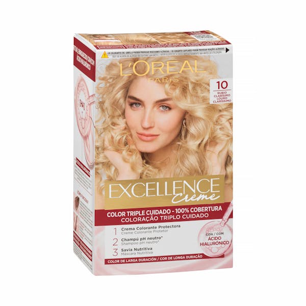 Imagen de Coloración permanente 10 rubio muy claro Excellence Creme